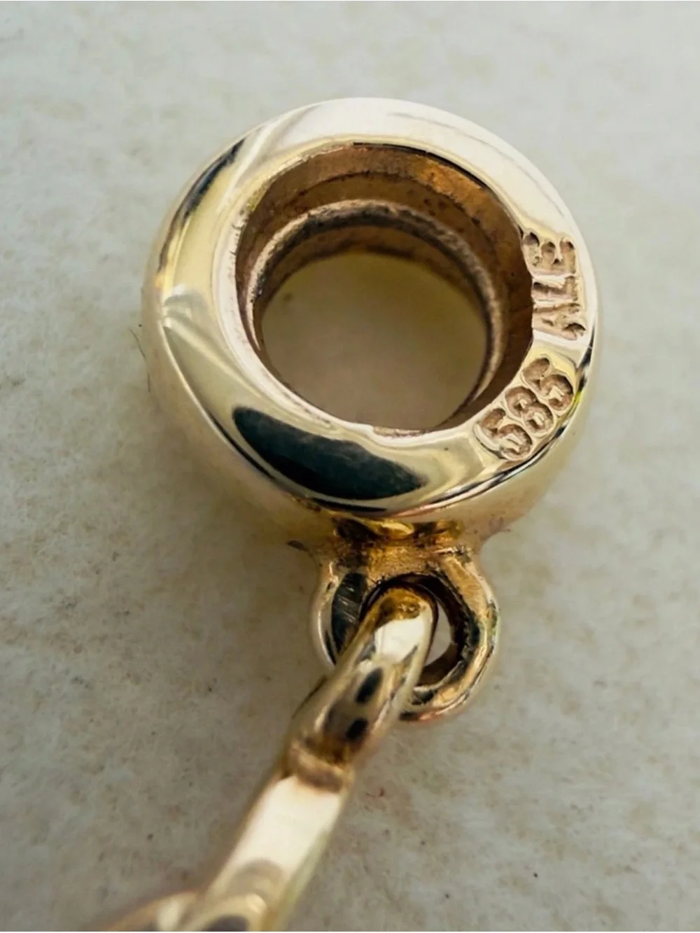 PANDORA 14k Gold Flip Flop Sandal With Diamond Dangle Charm 750433D ❗️Retired❗️